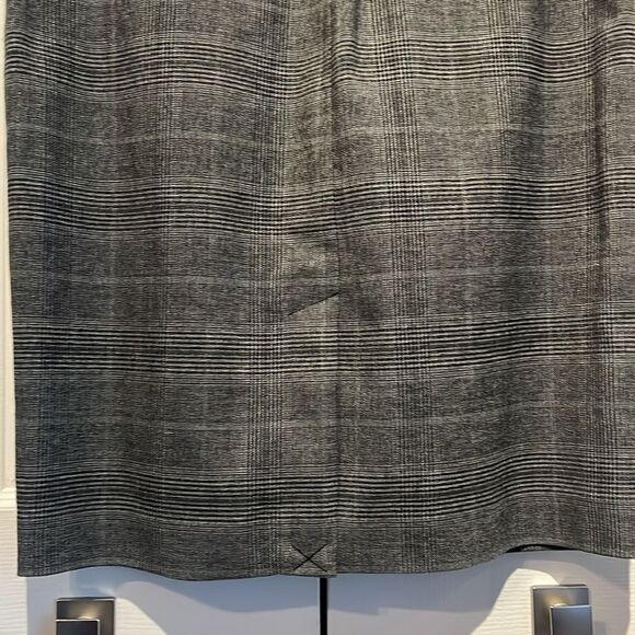 Calvin‎ Klein Black/Grey Plaid Lined Skirt Size 12 Nwot - Picture 9 of 13